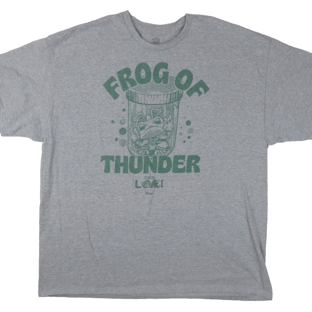 Funko POP Marvel Studios Loki Frog Of Thunder T Shirt Mens 2XL Gray Short Sleeve